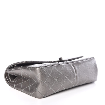 Chanel Metallic Aged Calfskin 2.55 Reissue 226 Flap Silver 4 of 12