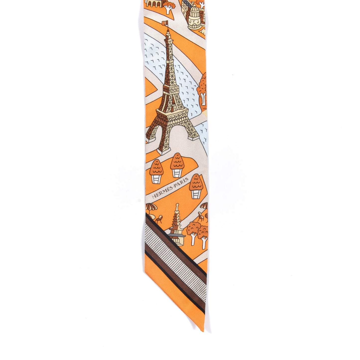 Silk Les Nouveaux Amoureux de Paris Twilly Orange Ciel Beige