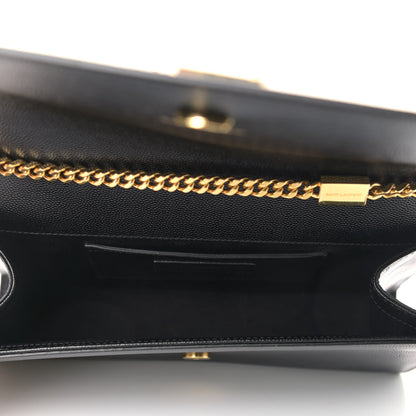 Saint Laurent Grain De Poudre Medium Classic Monogram Kate Satchel Black 4 of 10