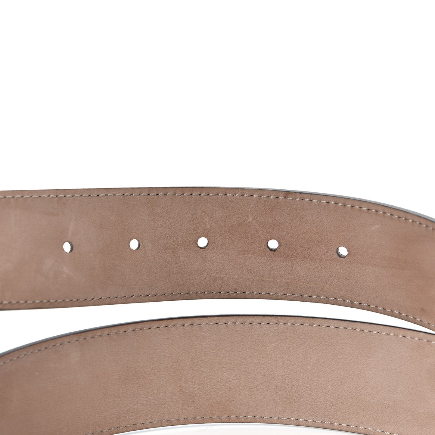 GG Supreme Monogram Selleria Calfskin Interlocking G 40mm Belt 95 38 Beige Ebony Cocoa