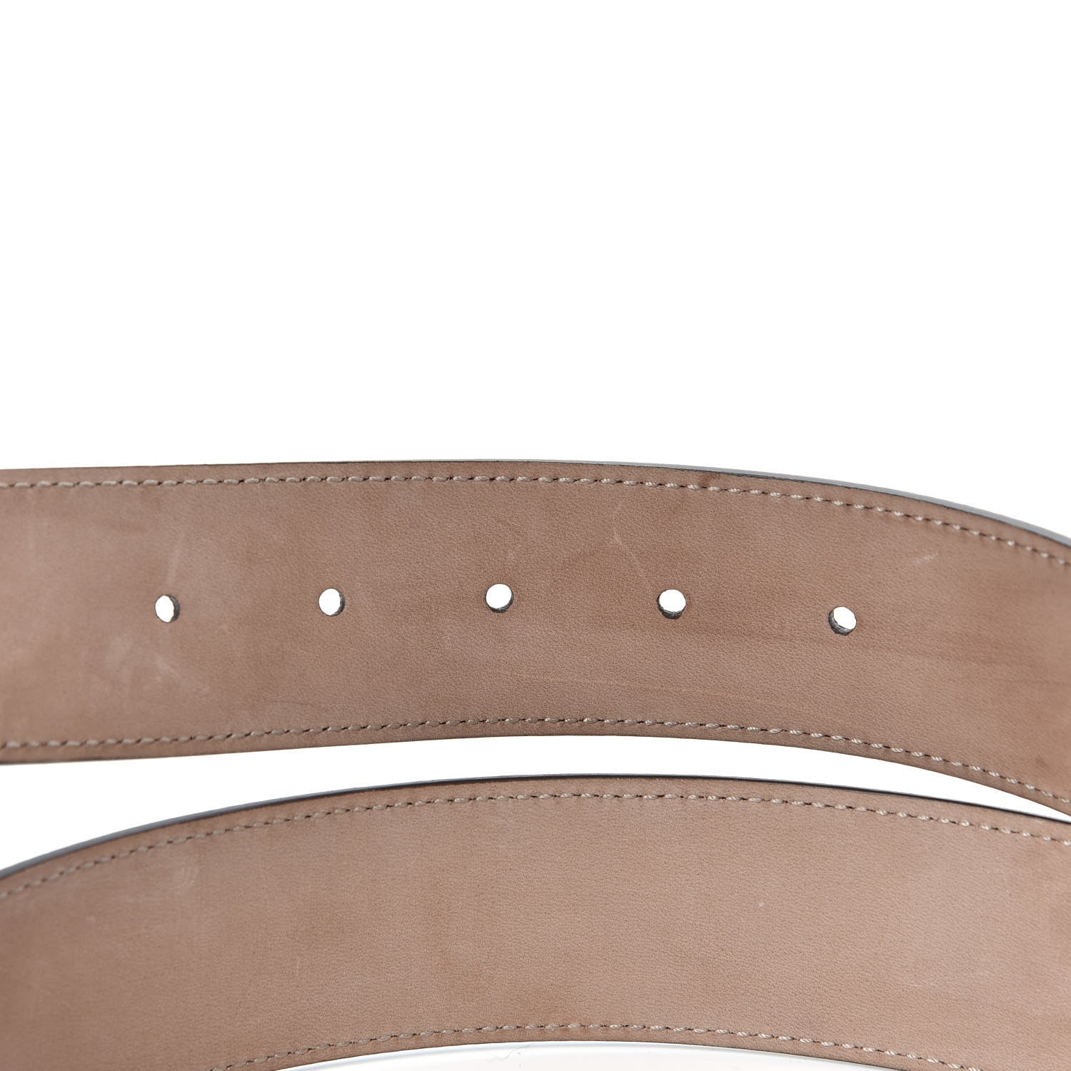 Gucci GG Supreme Monogram Selleria Calfskin Interlocking G 40mm Belt 95 38 Beige Ebony Cocoa 3 of 6