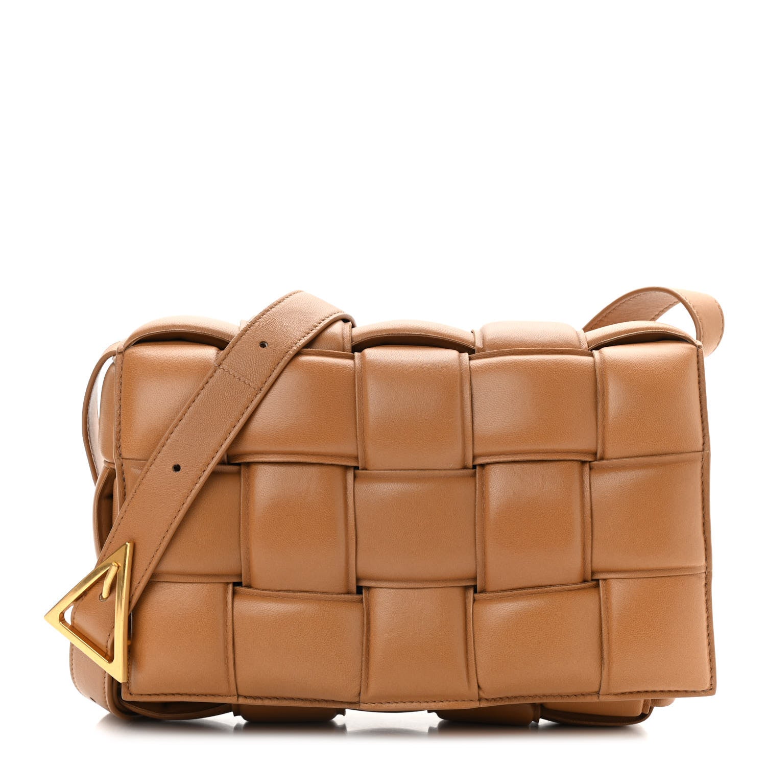 Bottega Veneta Nappa Maxi Intreccio Padded Cassette Crossbody Bag Caramel 1 of 8