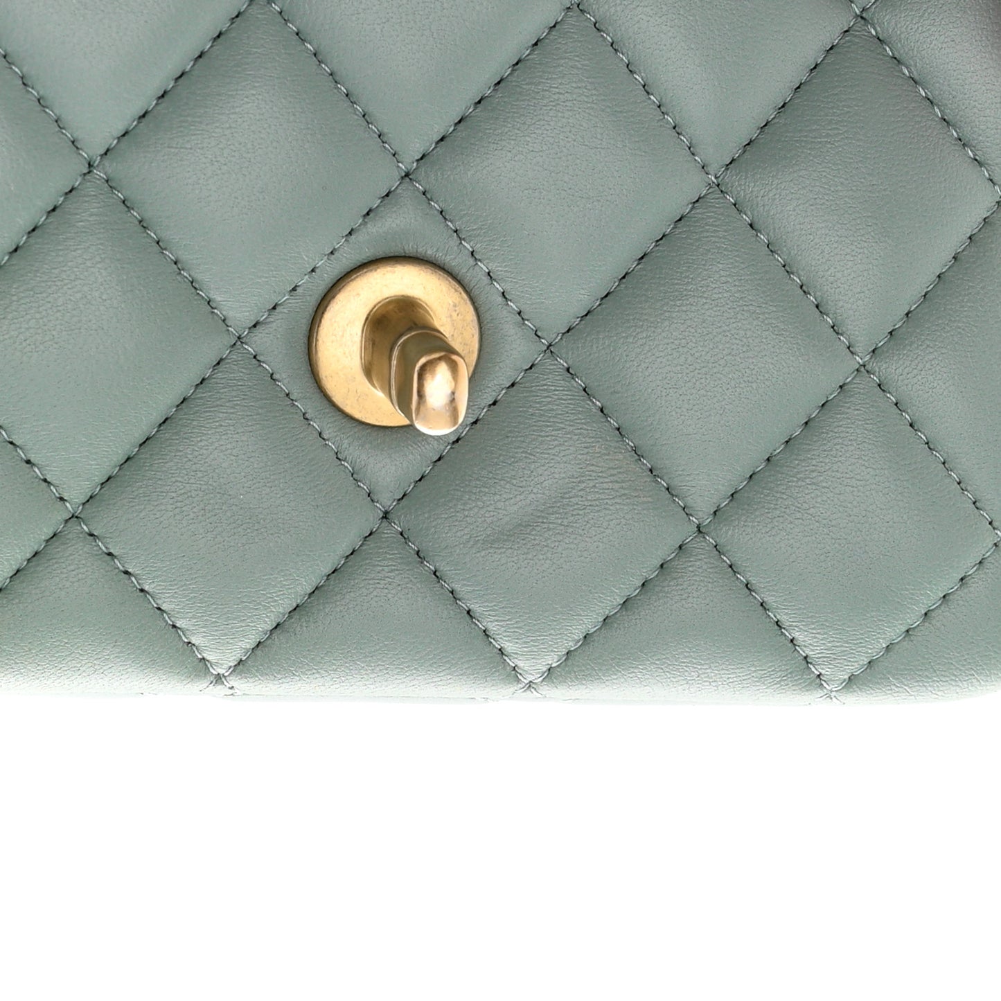 Lambskin Quilted Casino Chips Mini Square Flap Grey