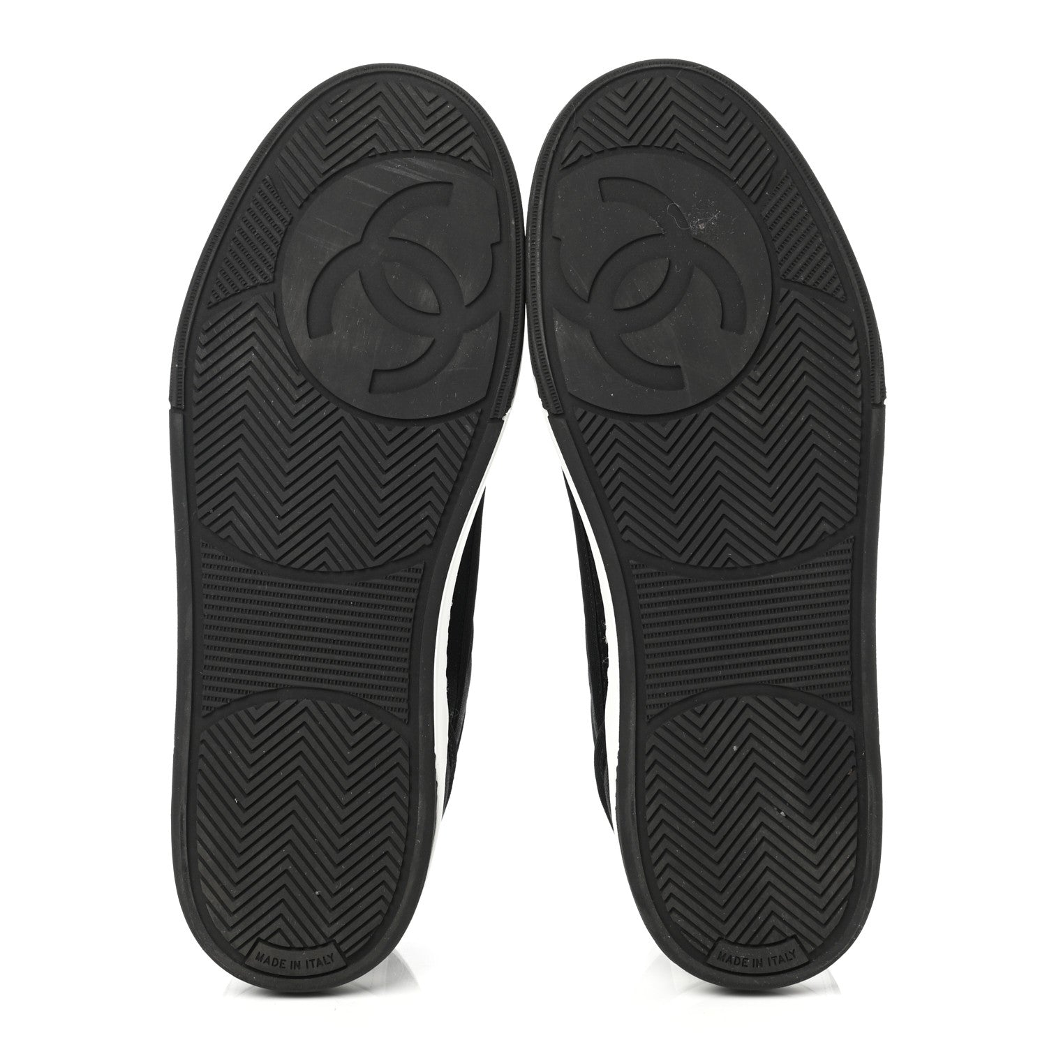 Chanel Fabric Womens Logo Sneakers 39 Black White 5 of 10