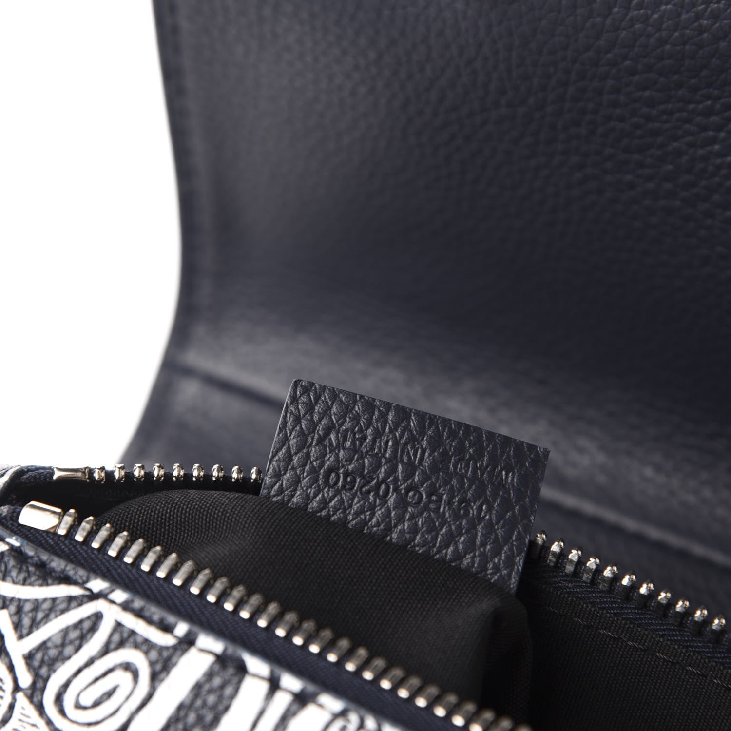 Christian Dior X SHAWN STUSSY Grained Calfskin Printed Mens Saddle Bag Navy Blue 9 of 9