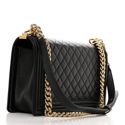 Chanel Calfskin Quilted New Medium Boy Flap Black 2 of 10
