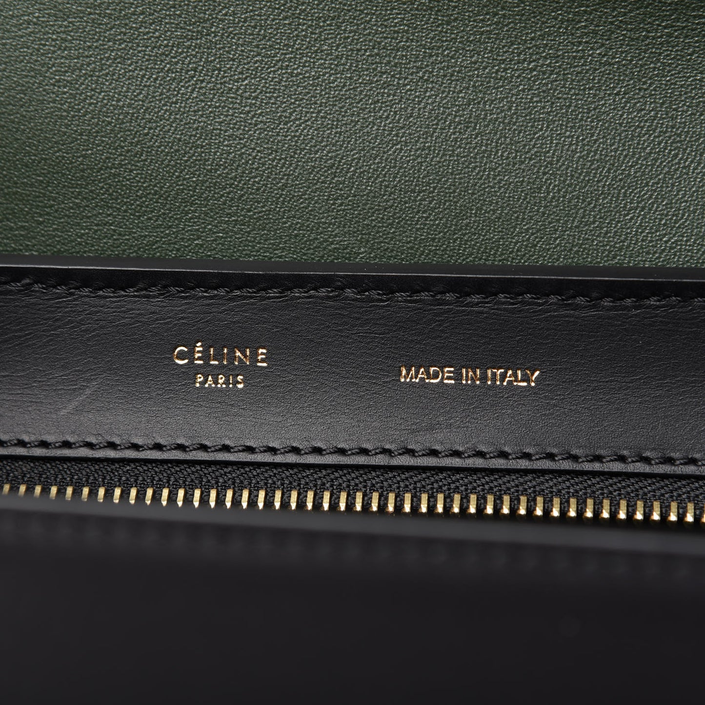 Natural Calfskin Suede Medium Trapeze Black Olive