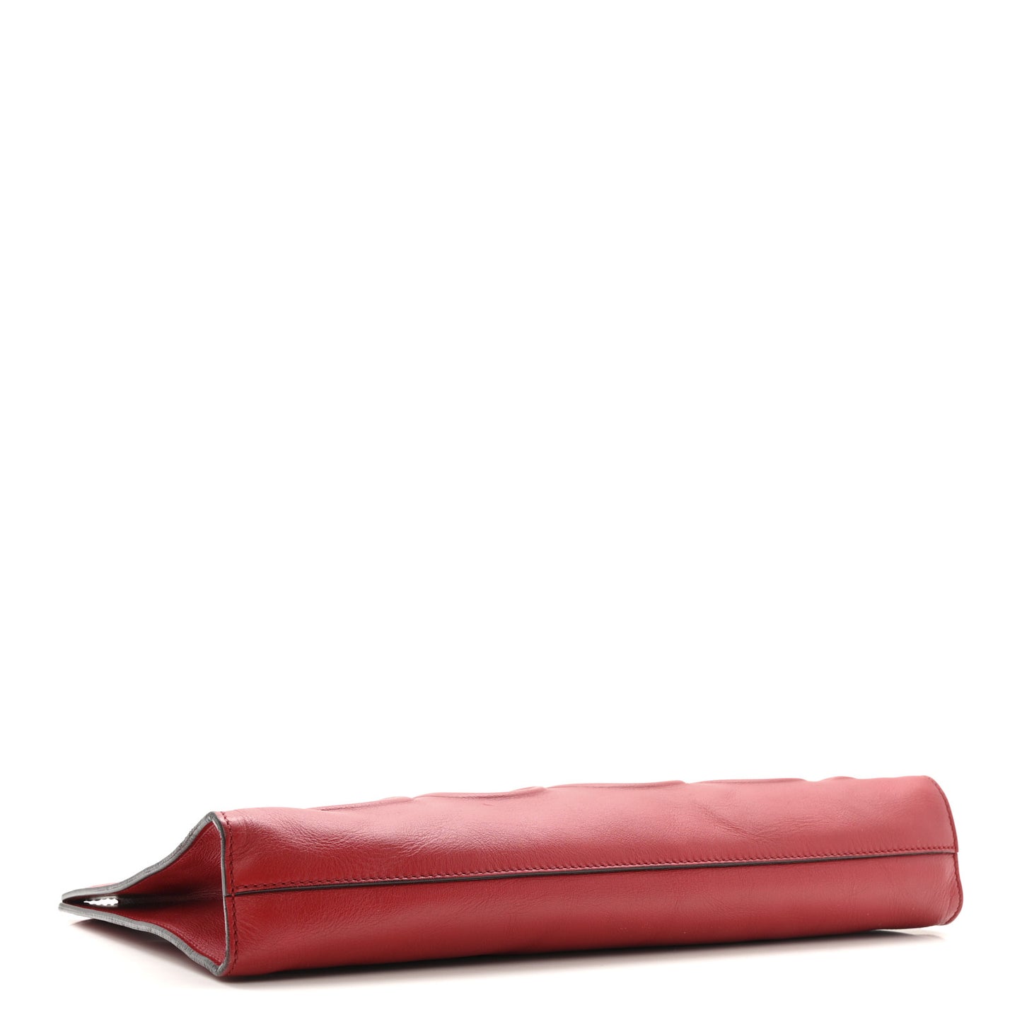 Calfskin Embossed XL Clutch Red