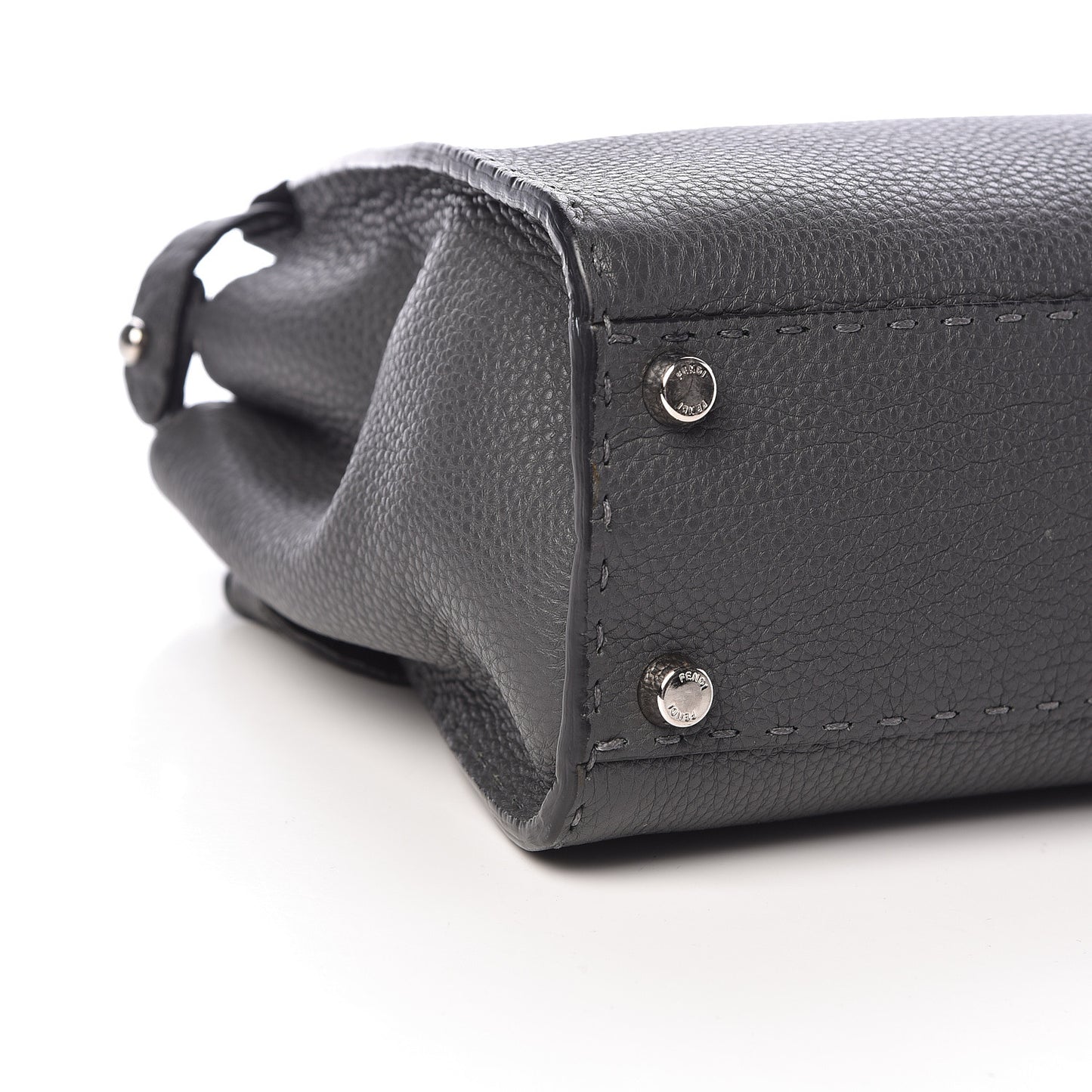 Cuoio Romano Selleria Bi-Color Medium Peekaboo Iconic Satchel Asfalto Latte