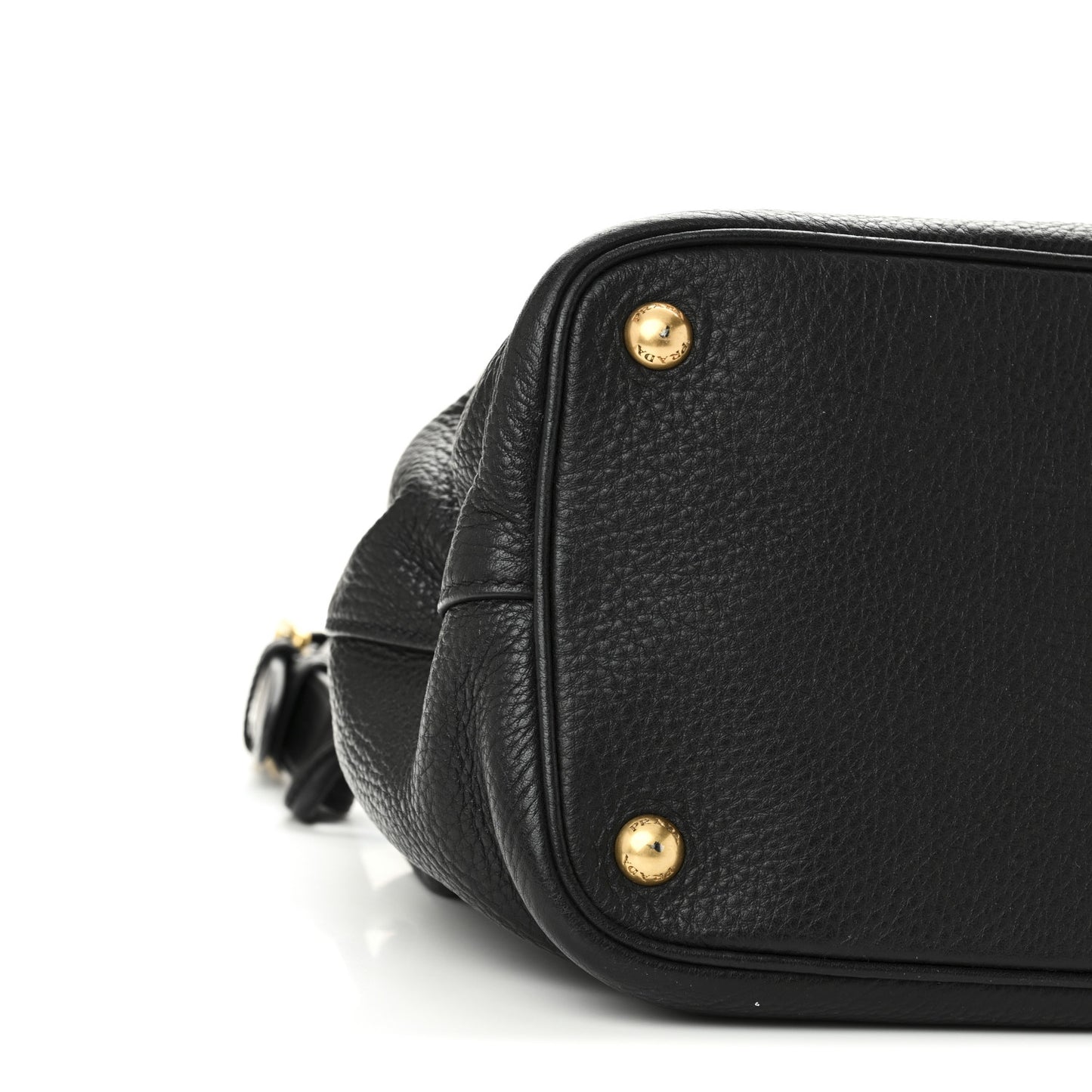 Vitello Daino Flap Shoulder Bag Black