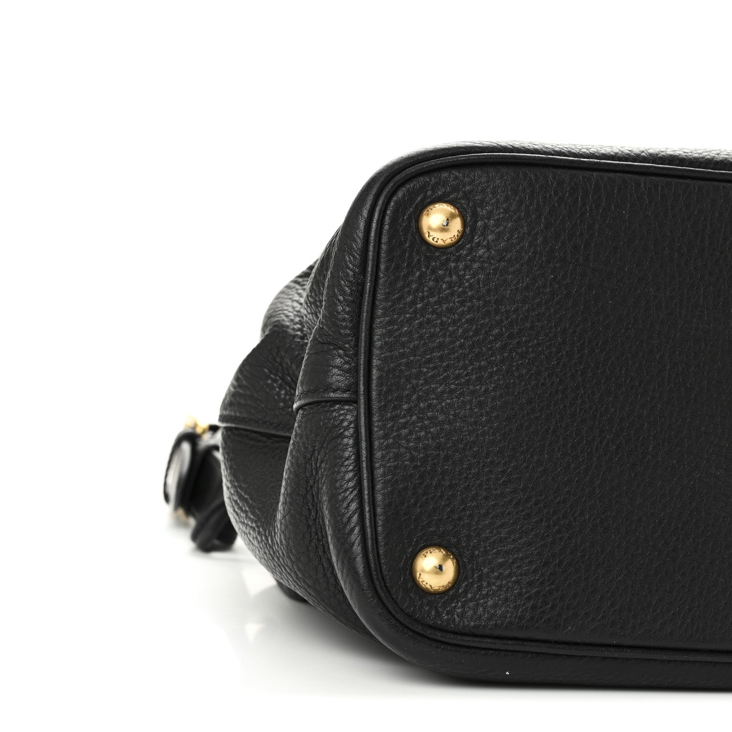 Prada Vitello Daino Flap Shoulder Bag Black 8 of 9