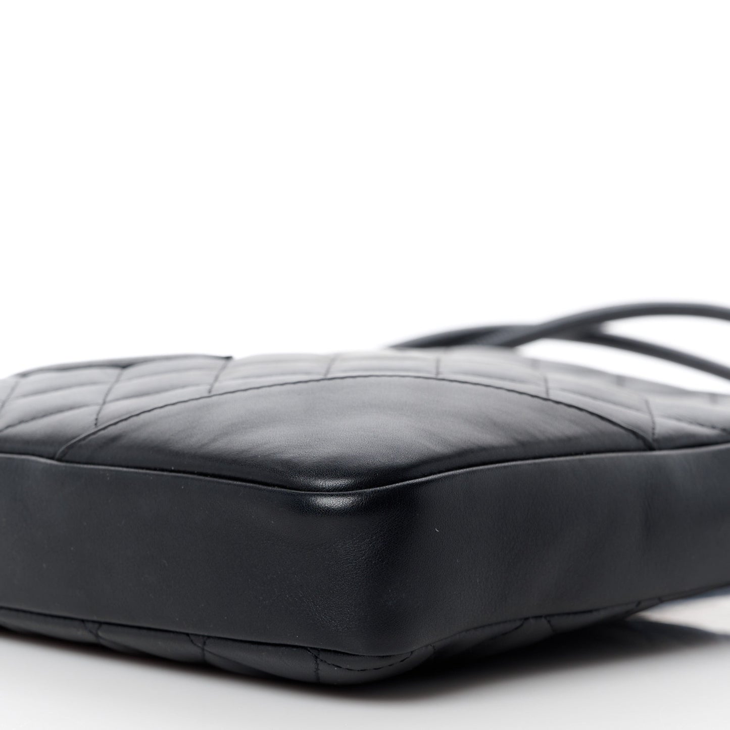 Calfskin Quilted Medium Cambon Messenger Black
