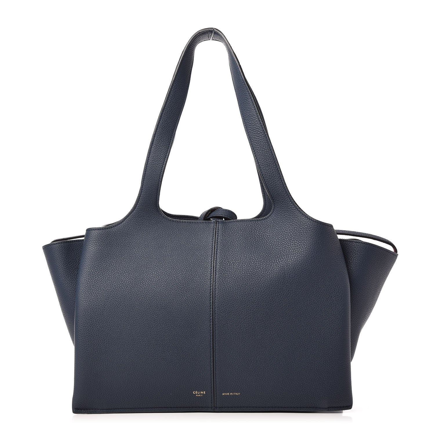 Celine Baby Grained Calfskin Small Tri-Fold Bag Steel Blue 1 of 9