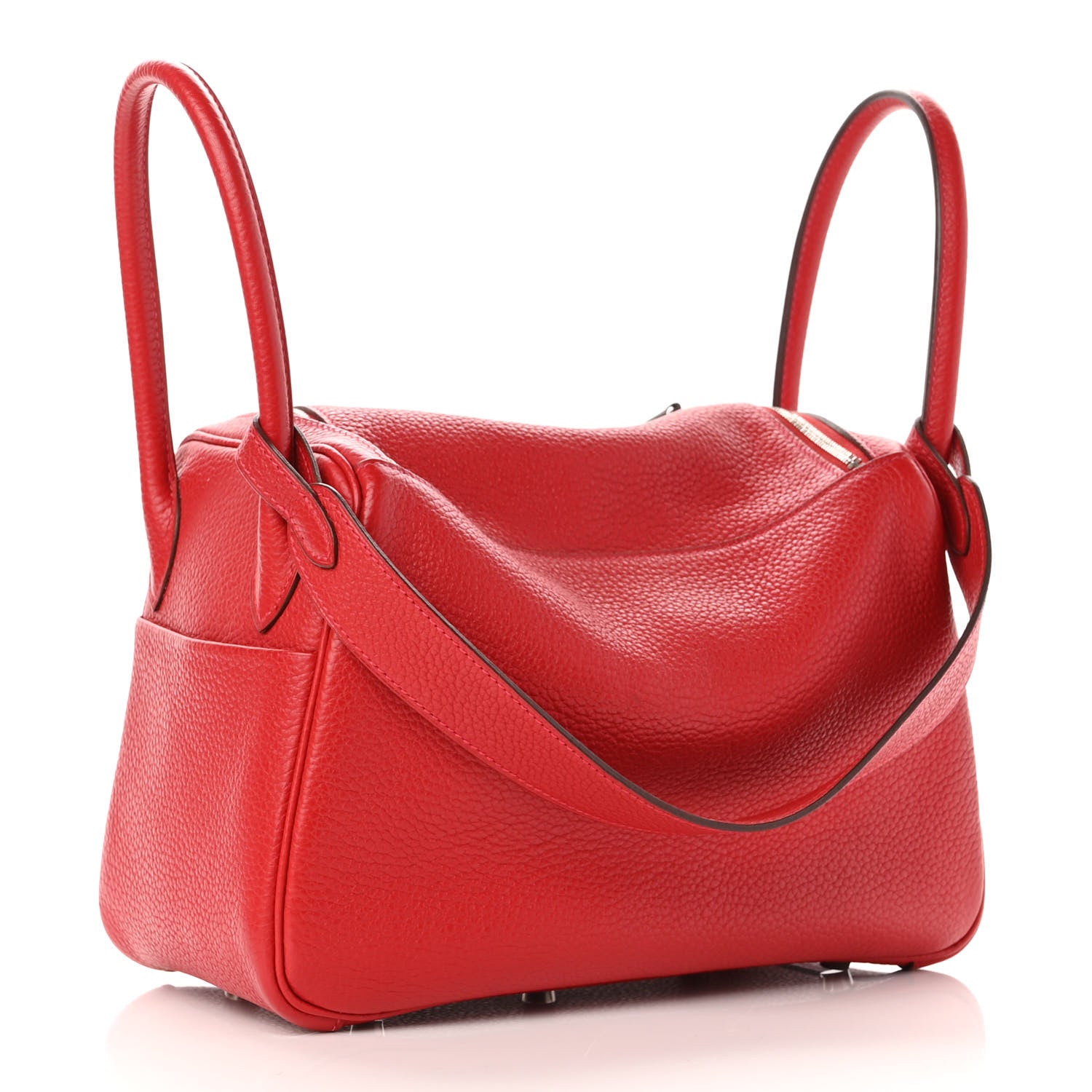 Hermes Taurillon Clemence Lindy 26 Rouge Casaque 3 of 9