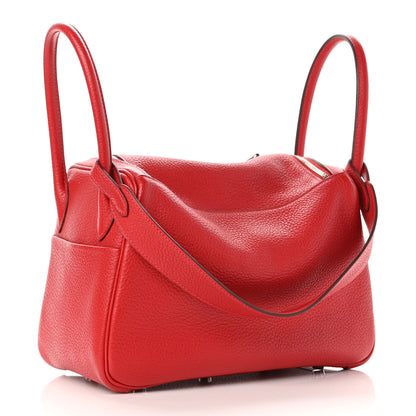 Hermes Taurillon Clemence Lindy 26 Rouge Casaque 3 of 9