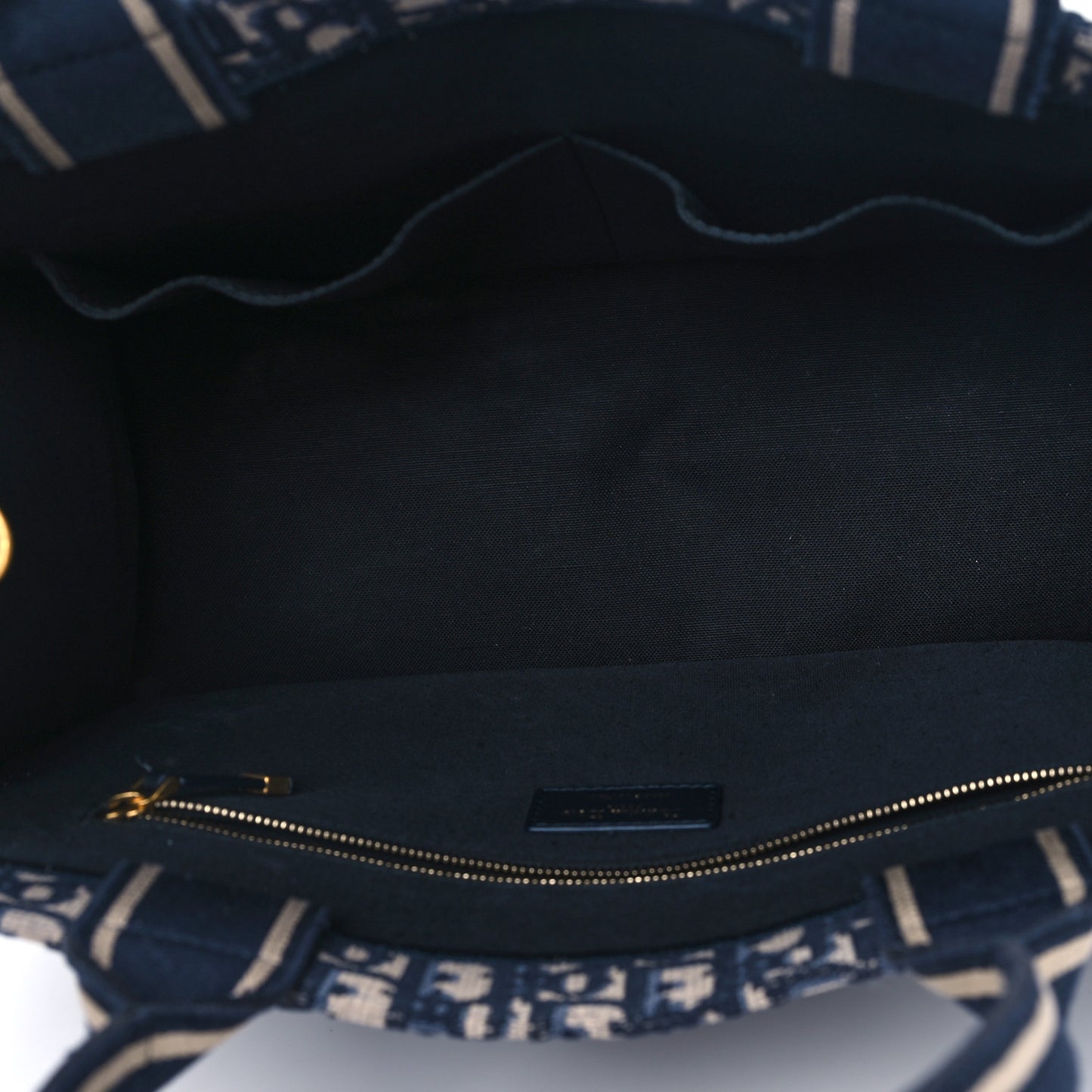 Oblique Calfskin Medium Book Tote With Strap Blue Multicolor