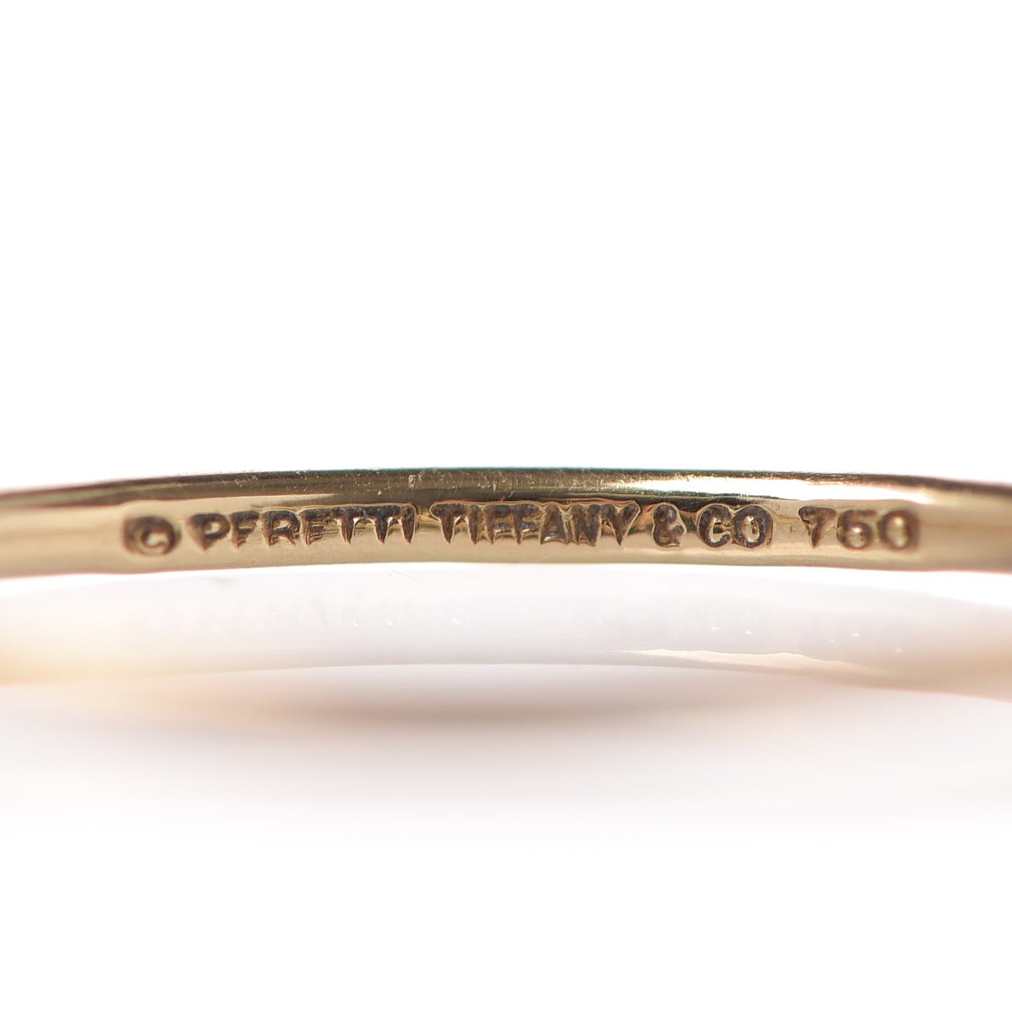 18K Yellow Gold Elsa Peretti Teardrop Charm Ring 54 6.75