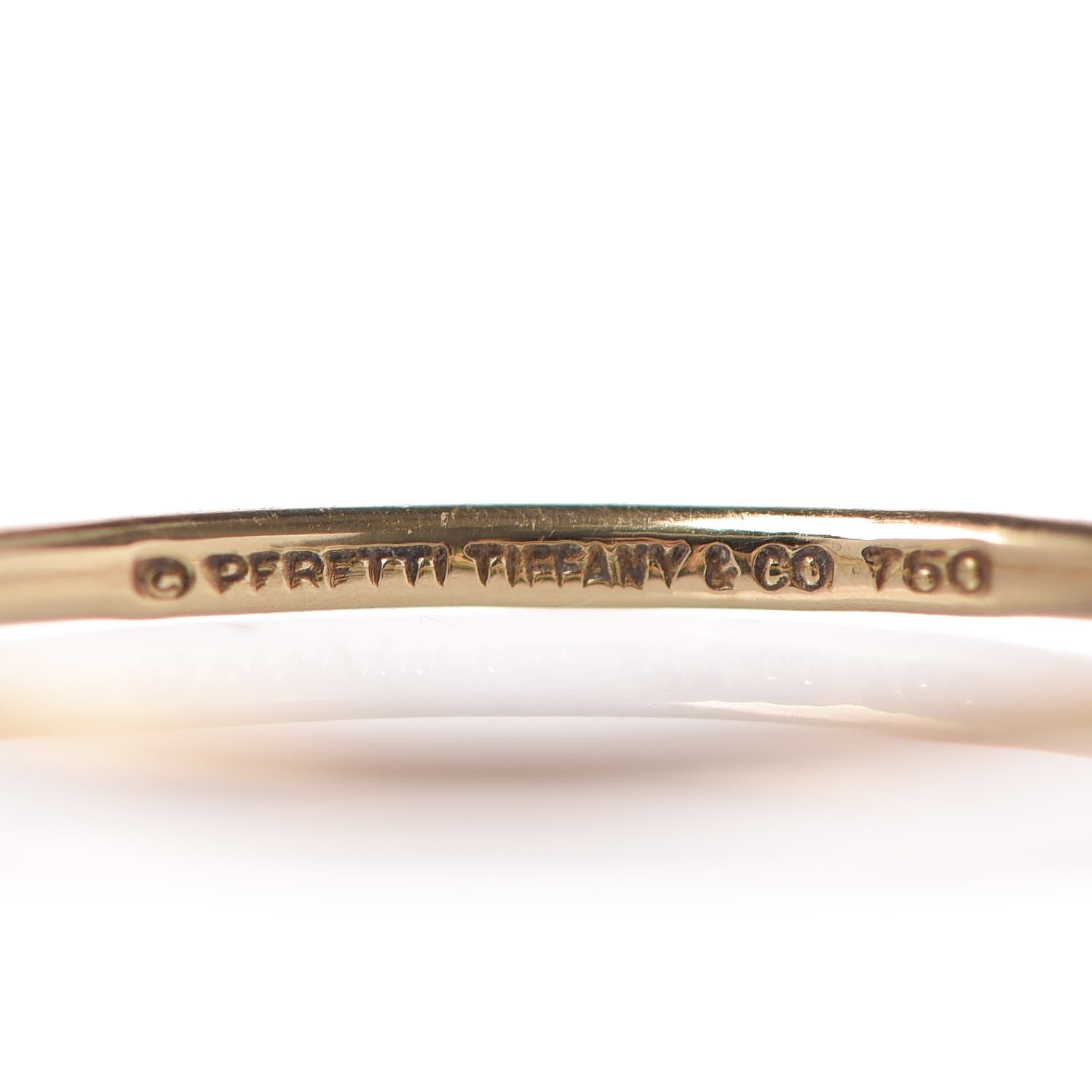 Tiffany 18K Yellow Gold Elsa Peretti Teardrop Charm Ring 54 6.75 4 of 4
