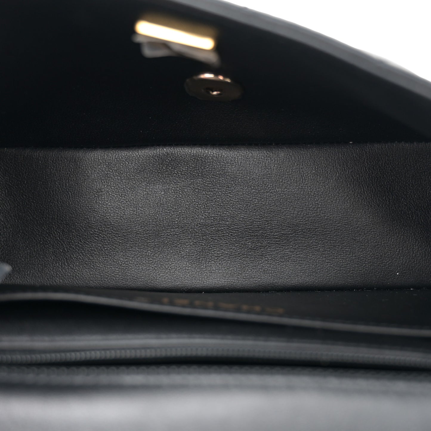 Lambskin Quilted Mini Rectangular Flap Black
