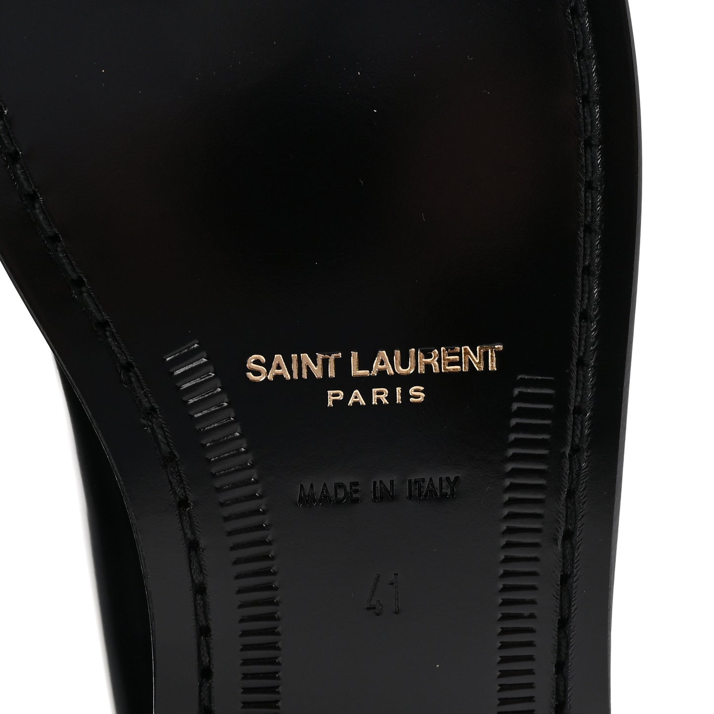 Glazed Calfskin Le Loafer Penny Slippers 41 Black