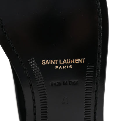 Saint Laurent Glazed Calfskin Le Loafer Penny Slippers 41 Black 7 of 9