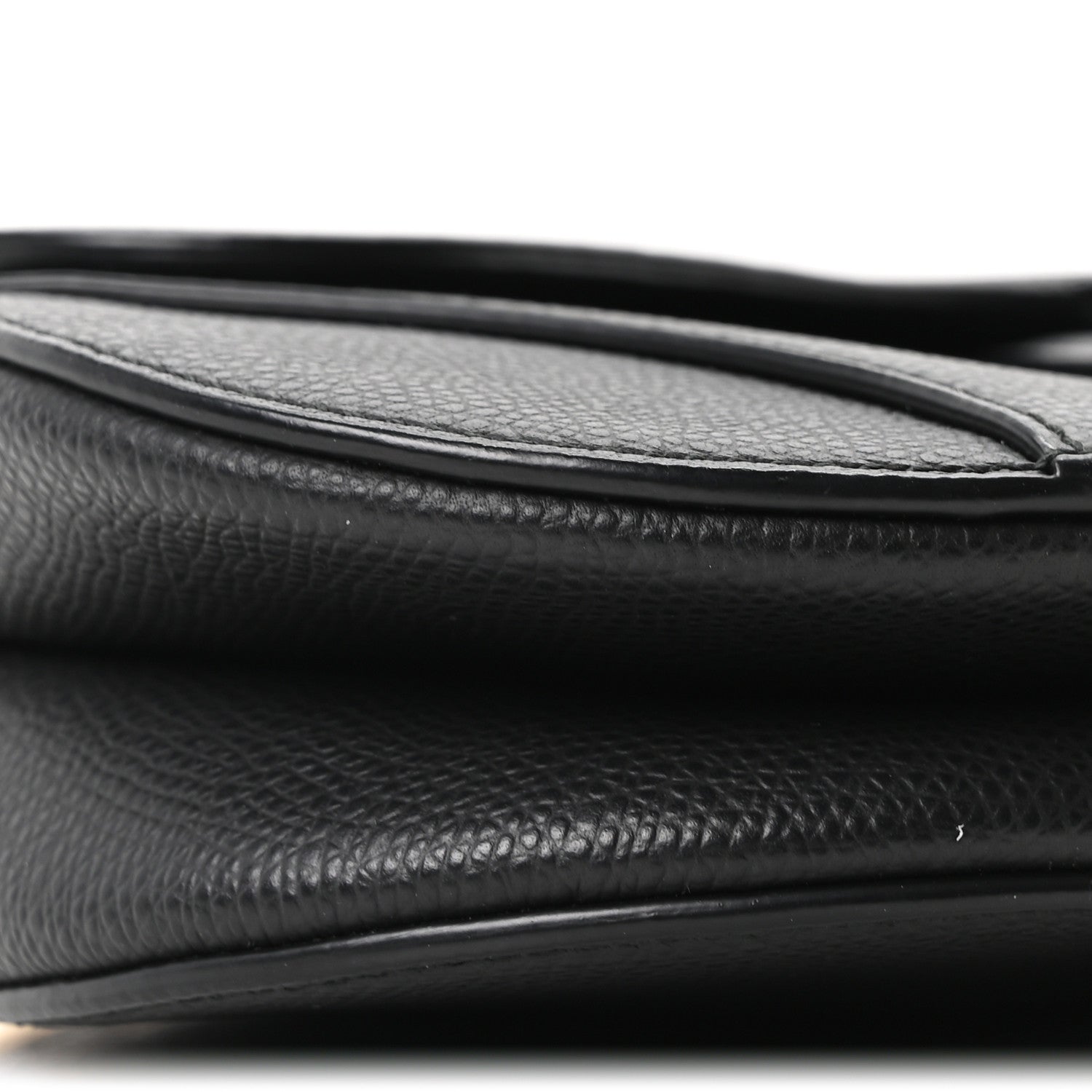 Christian Dior Grained Calfskin Mini Saddle Bag Black 9 of 10