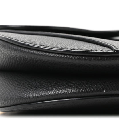 Christian Dior Grained Calfskin Mini Saddle Bag Black 9 of 10