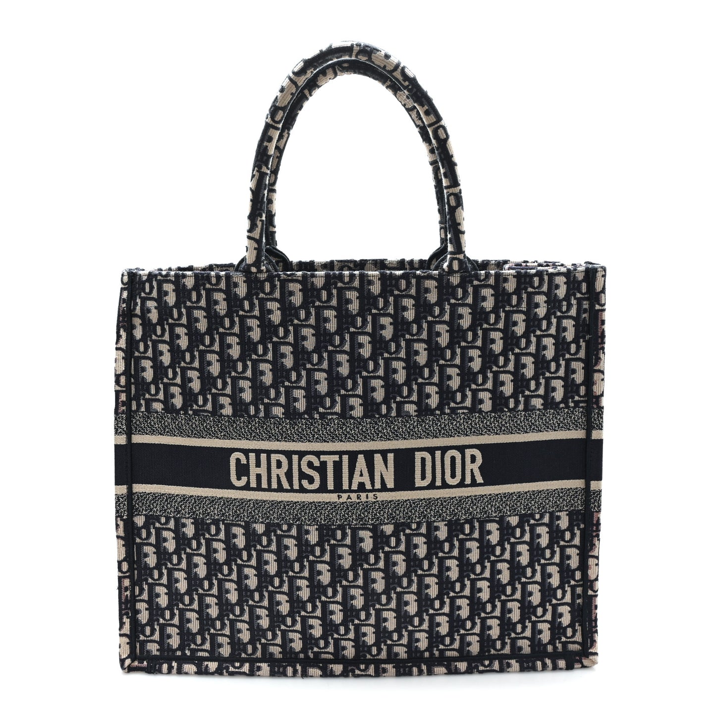 Oblique Large Book Tote Blue Multicolor