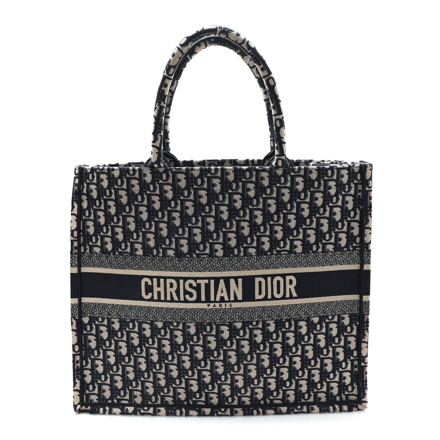 Christian Dior Oblique Large Book Tote Blue Multicolor 1 of 9