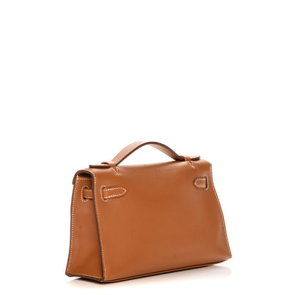 Hermes Swift Kelly Pochette Clutch Gold 14 of 21