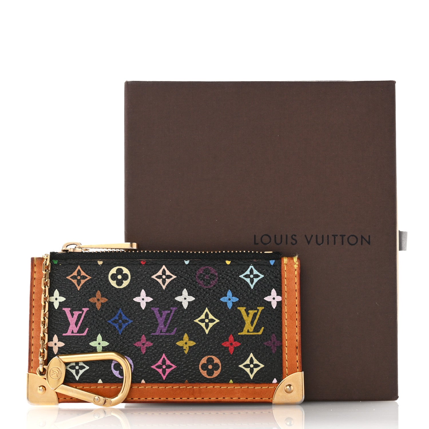 Louis Vuitton Monogram Multicolor Key Pouch Black 10 of 10