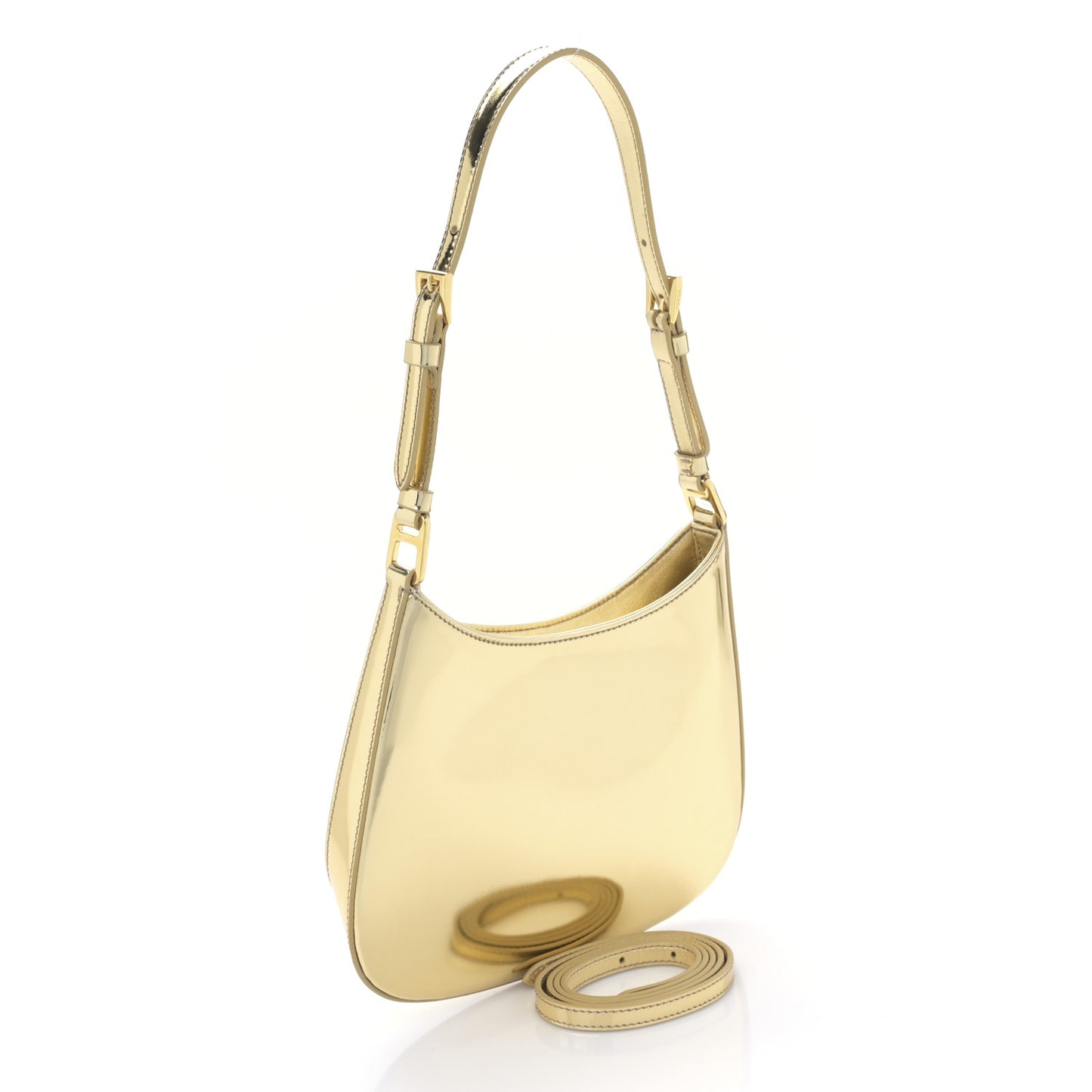 Spazzolato Cleo Adjustable Strap Shoulder Bag Platino