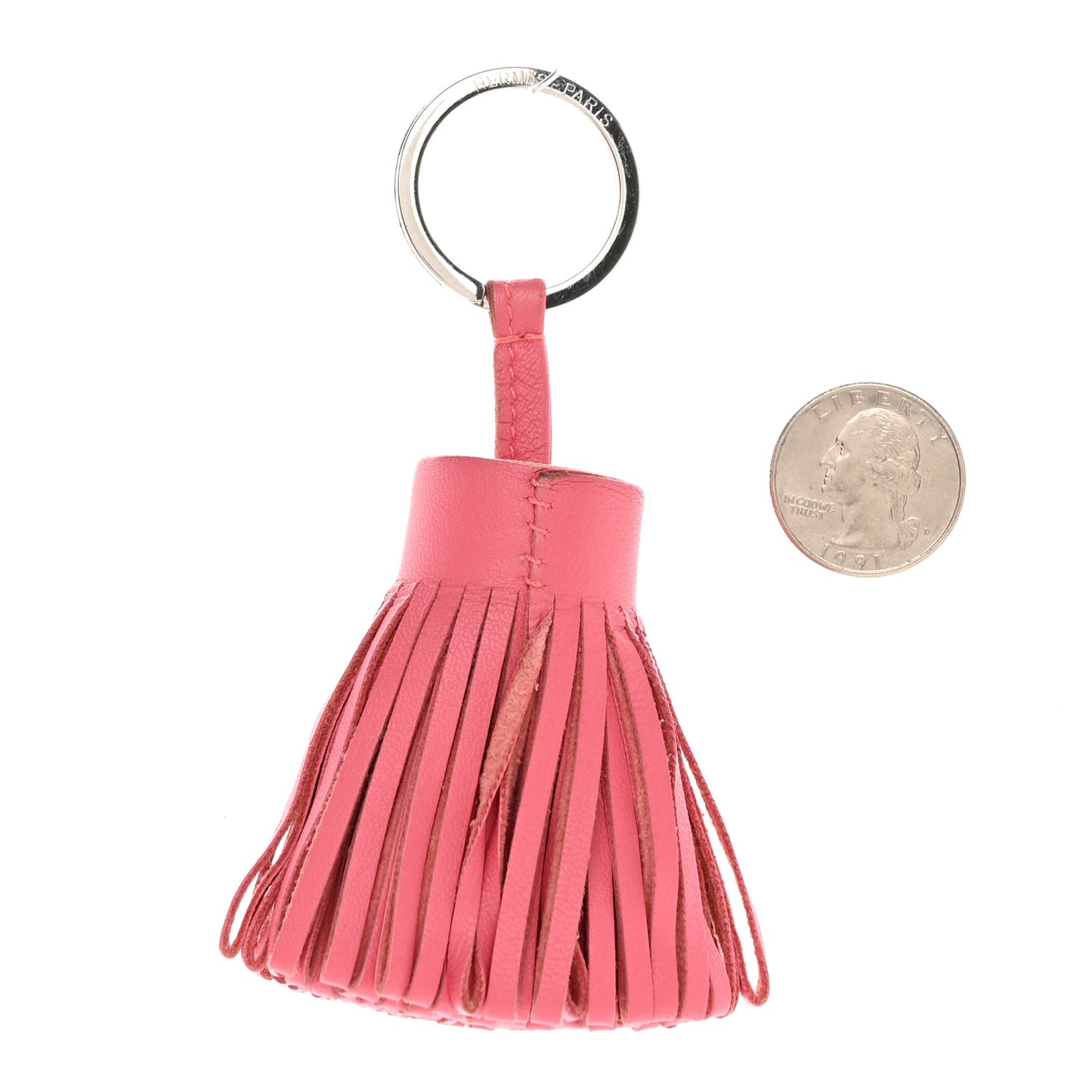 Lambskin Carmen Tassel Key Holder Rose Azalee