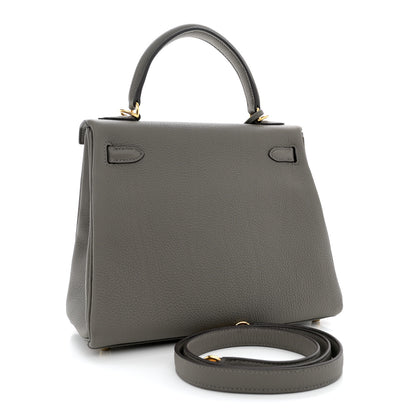 Hermes Togo Kelly Retourne 25 Gris Meyer 3 of 10