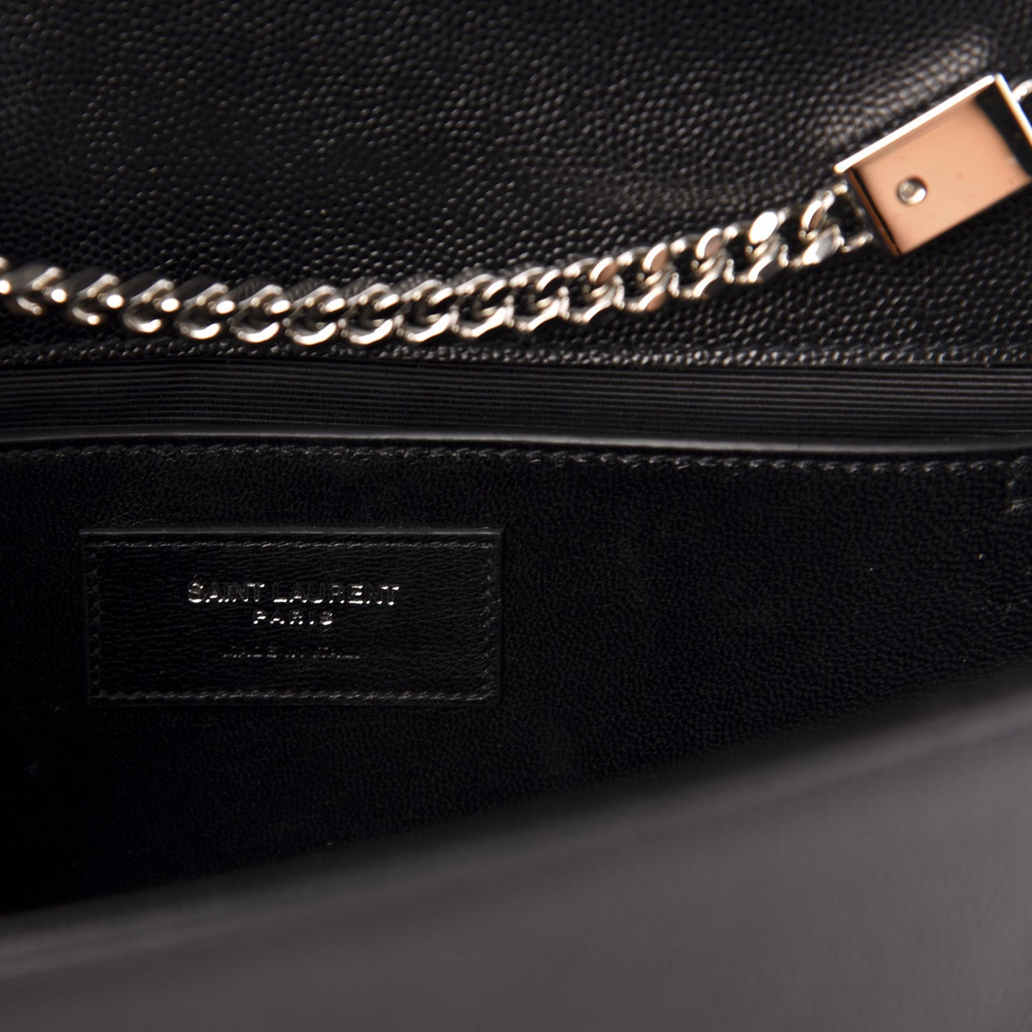 Grain De Poudre Medium Classic Monogram Kate Satchel Black