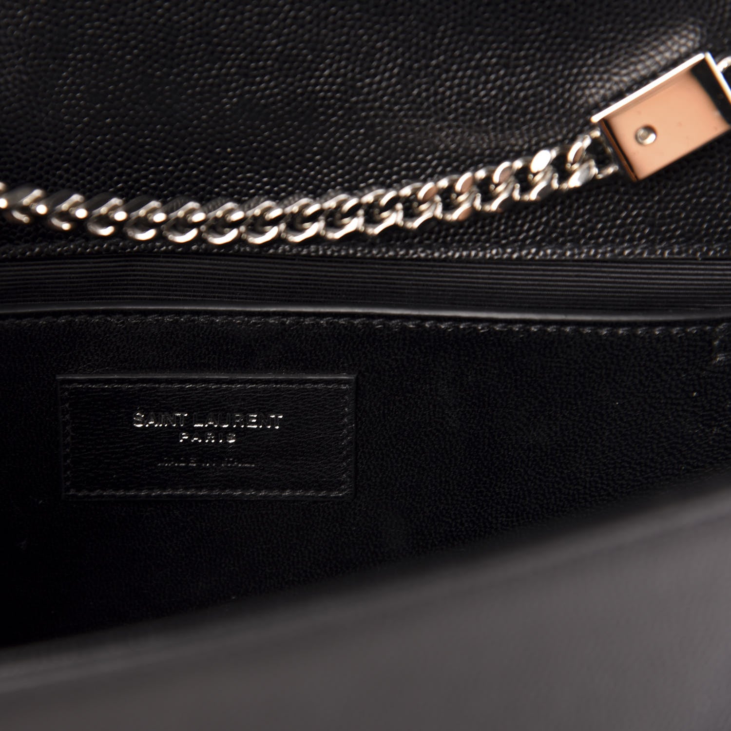 Saint Laurent Grain De Poudre Medium Classic Monogram Kate Satchel Black 7 of 10