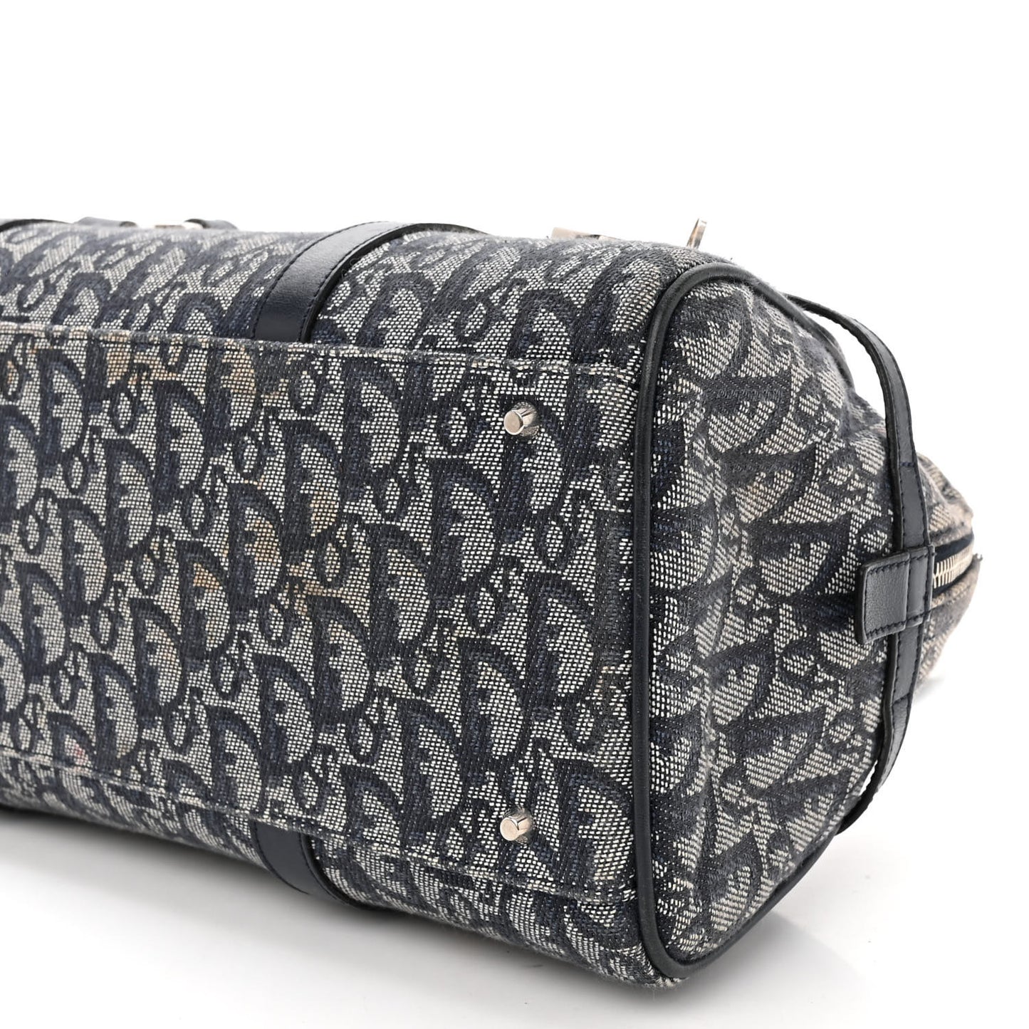 Denim Monogram Charms Shoulder Bag Blue