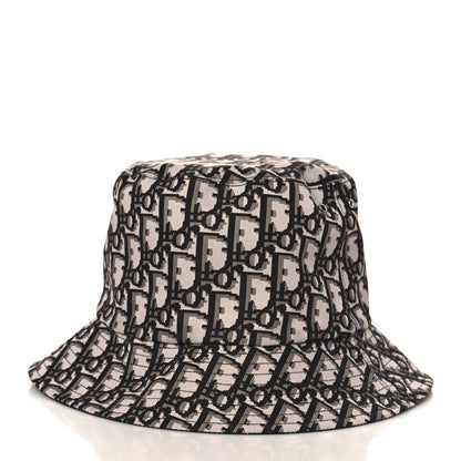 Christian Dior Oblique Reversible Teddy-D Brim Bucket Hat 57 Black 1 of 12