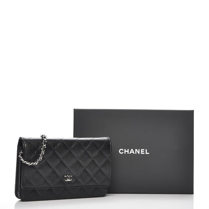 Chanel Caviar Quilted Wallet On Chain WOC Black 9 of 9
