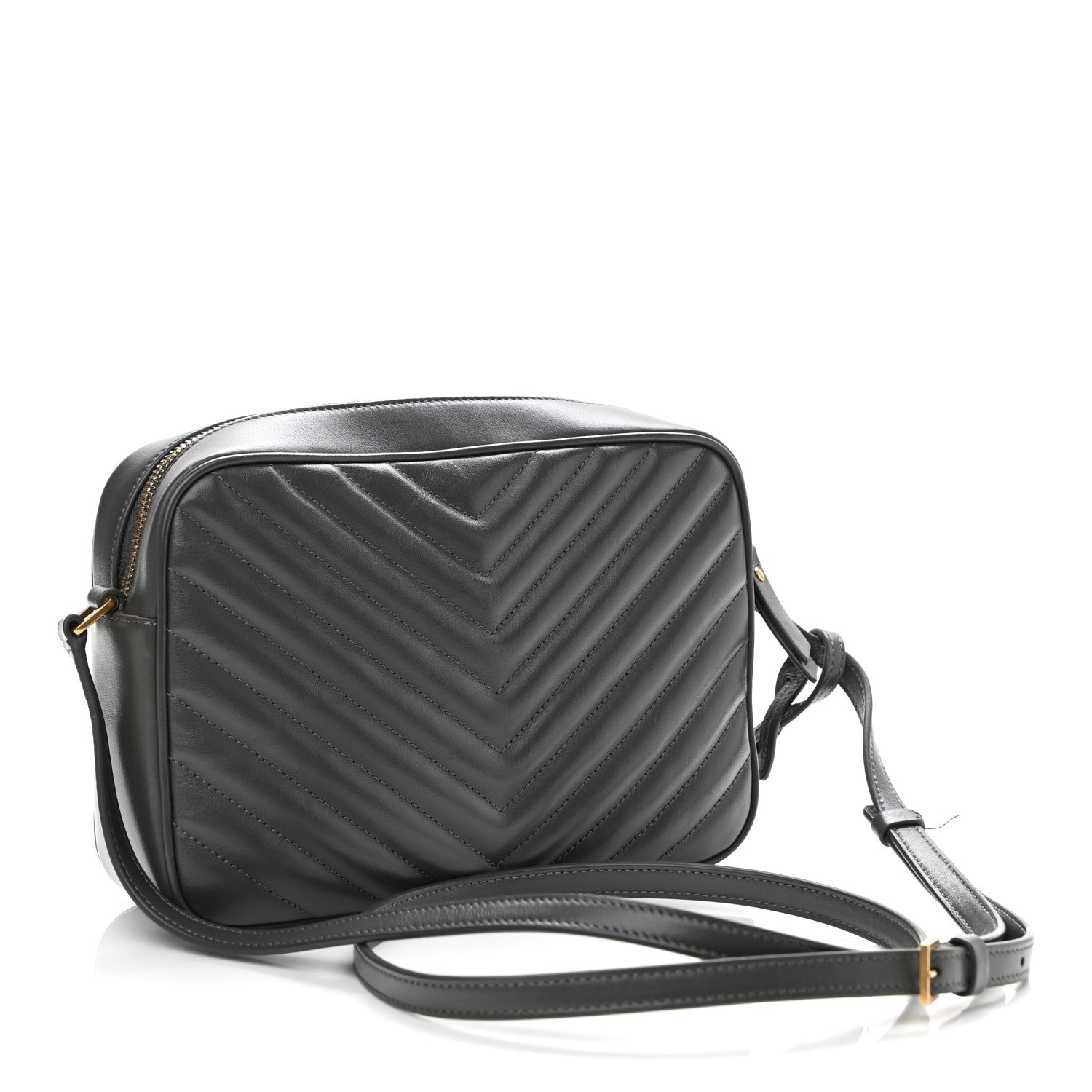 Saint Laurent Calfskin Matelasse Monogram Lou Camera Bag Dark Smog 3 of 11
