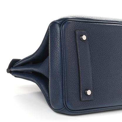 Hermes Taurillon Clemence JPG Shoulder Birkin II 42 Bleu Marine 9 of 12
