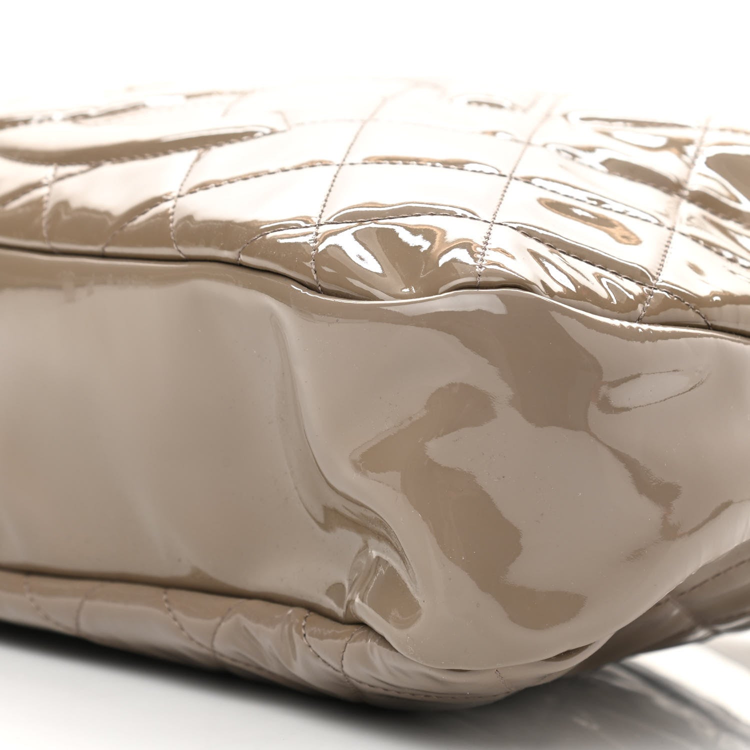 Chanel Patent Quilted Timeless CC Soft Tote Beige 10 of 11