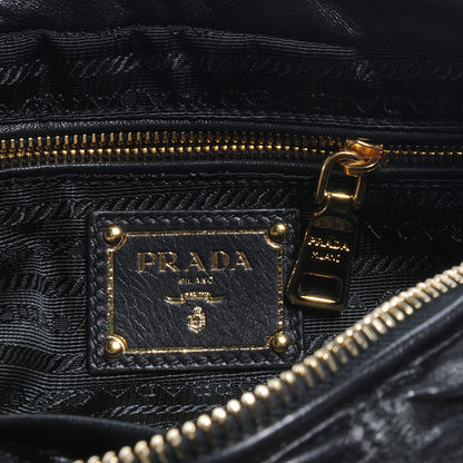 Prada Nappa Gaufre Leather Pochette Crossbody Bag Nero Black 7 of 8