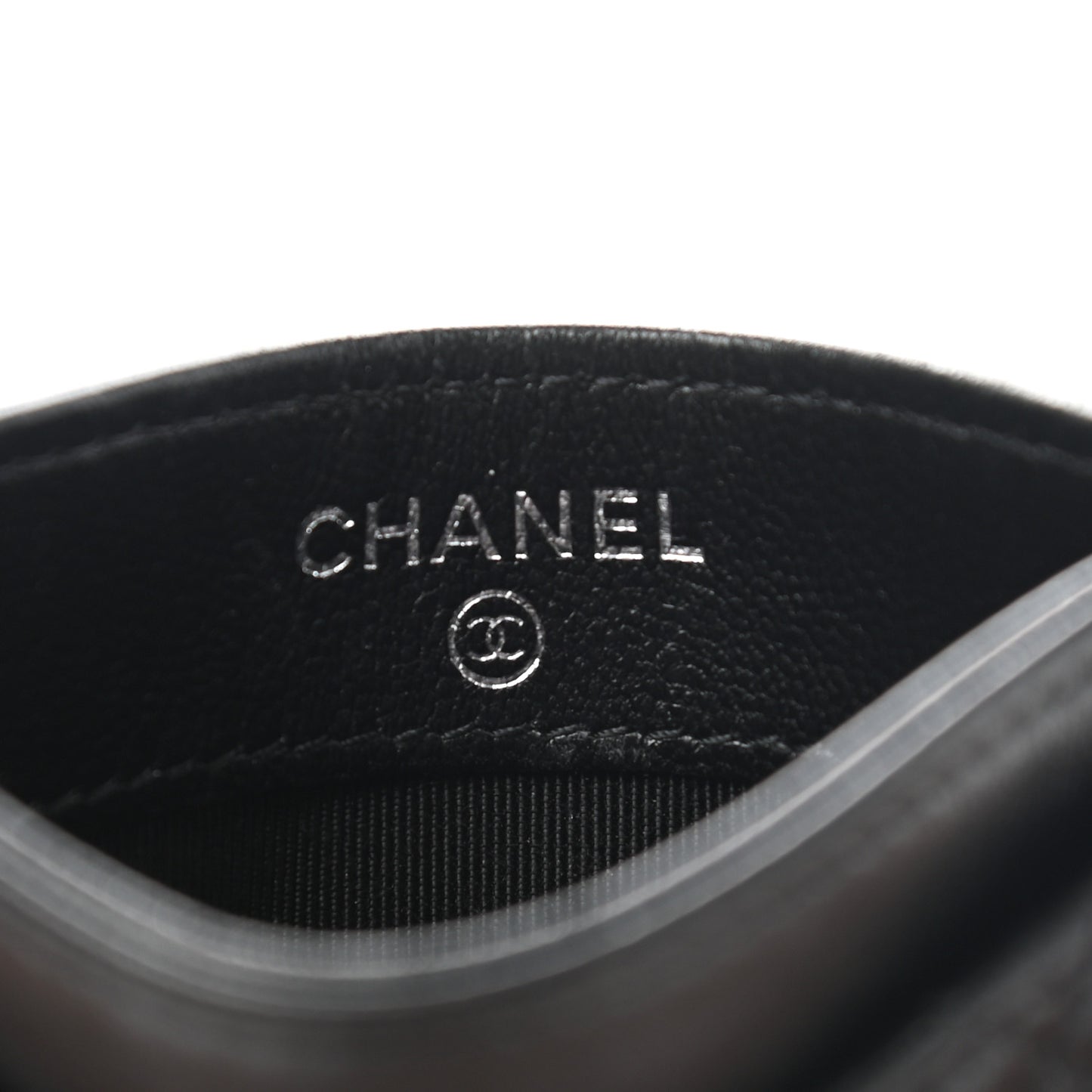 Lambskin Quilted Card Holder So Black