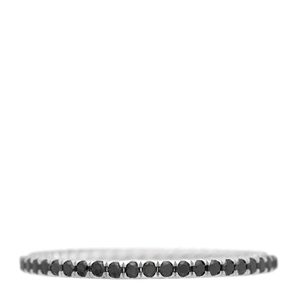 David Yurman Platinum Black Diamond 1.85mm Eden Eternity Wedding Band Ring 3 of 4