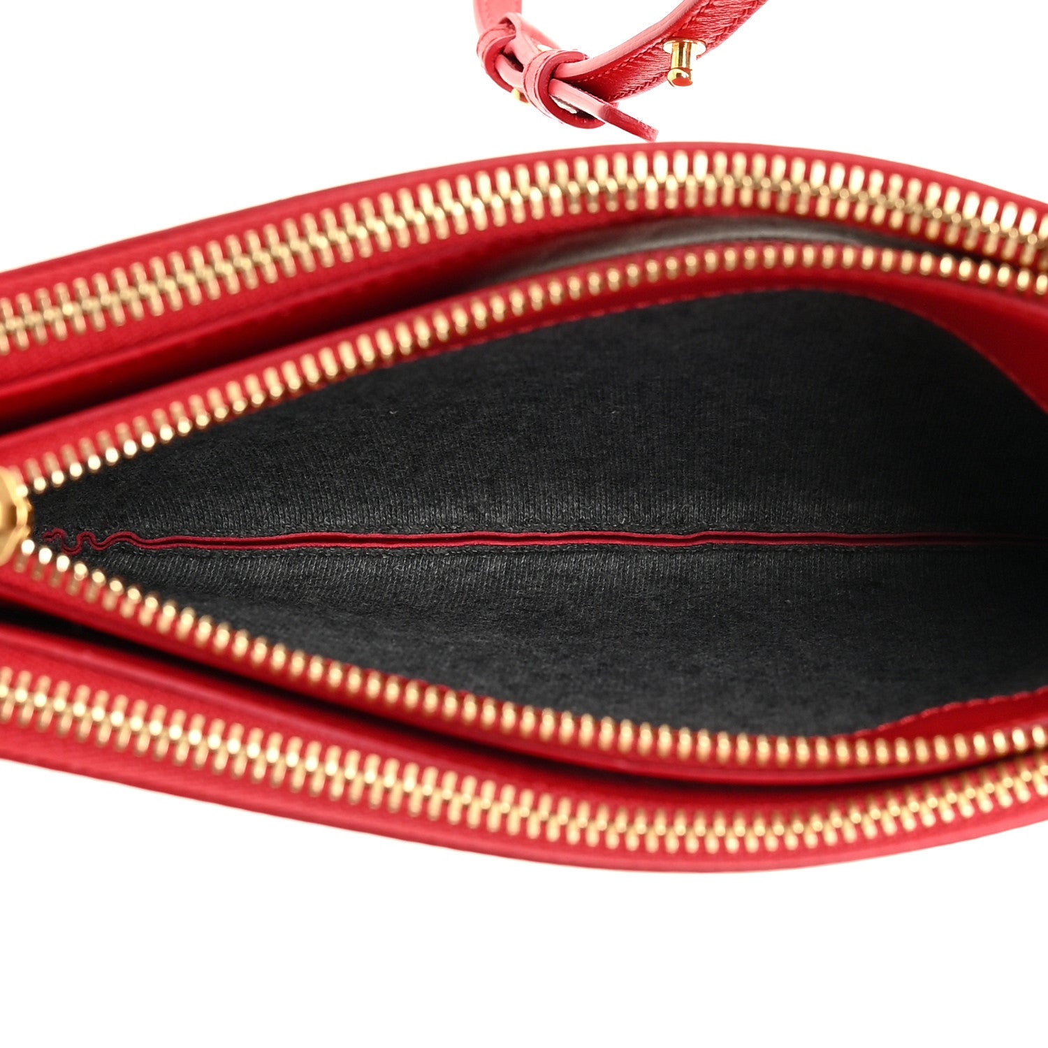 Celine Lambskin Small Trio Crossbody Bag Red 4 of 12