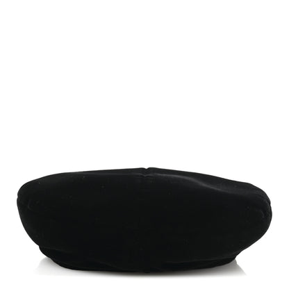 Chanel Velvet Beret Hat S Black 6 of 8