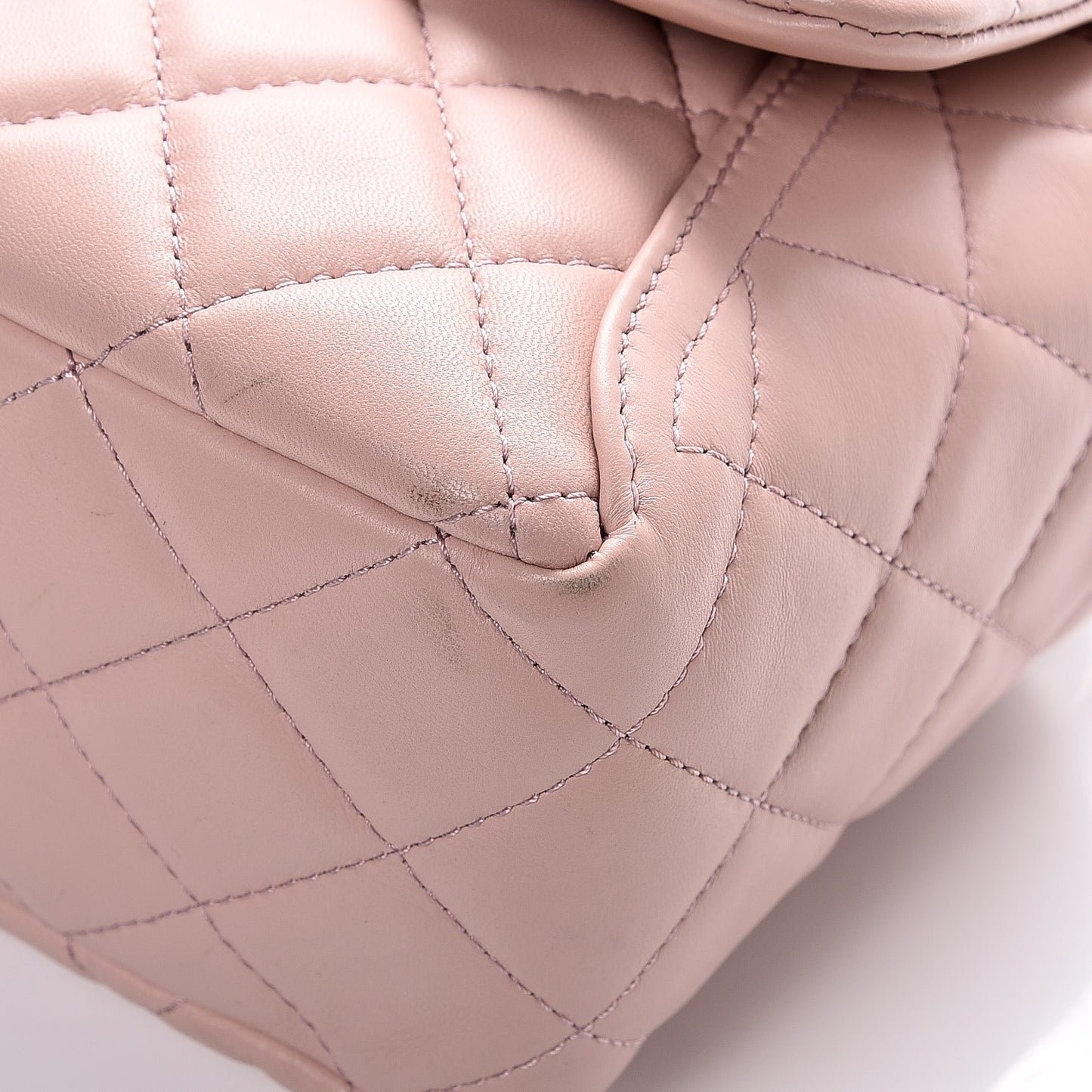 Lambskin Large Around Pockets Flap Light Pink