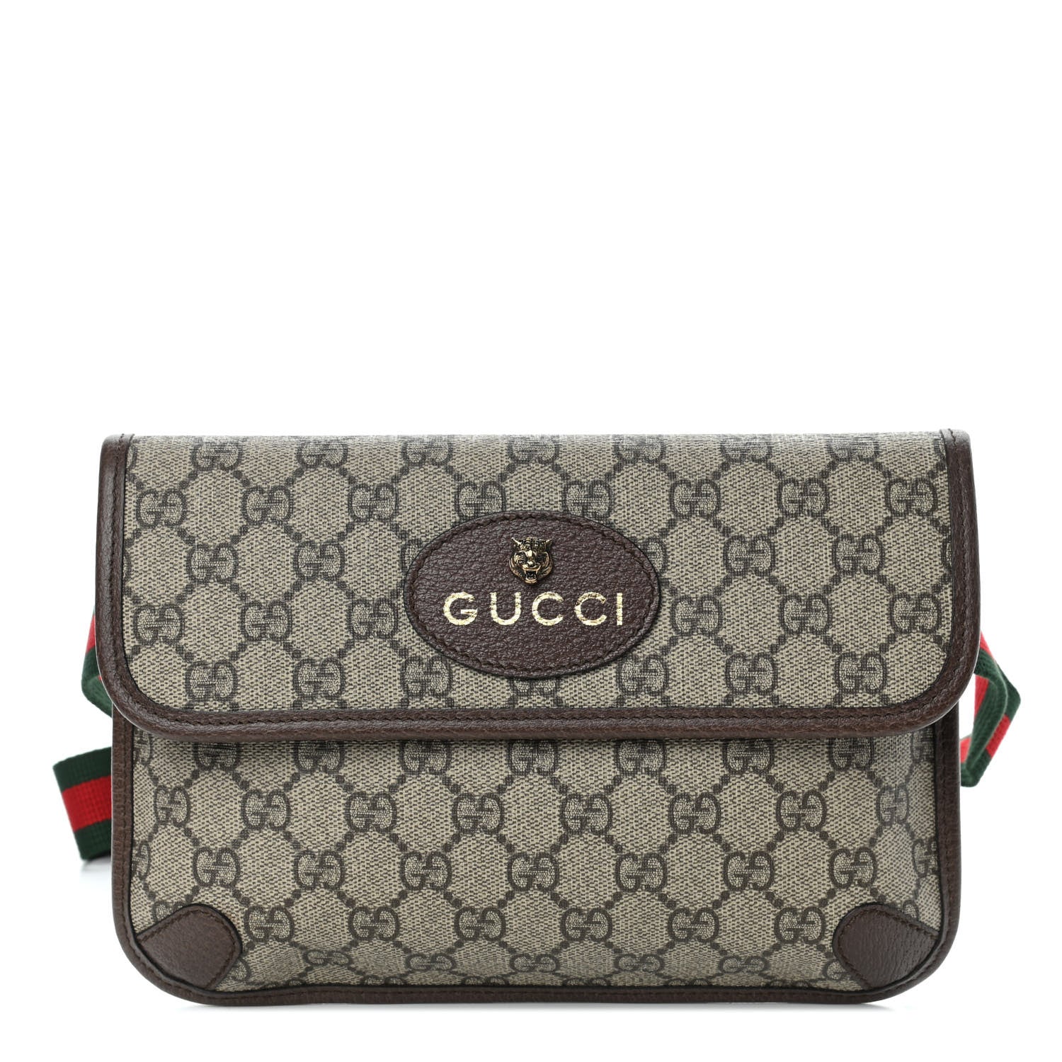 Gucci GG Supreme Monogram Neo Vintage Web Belt Bag Brown 1 of 5
