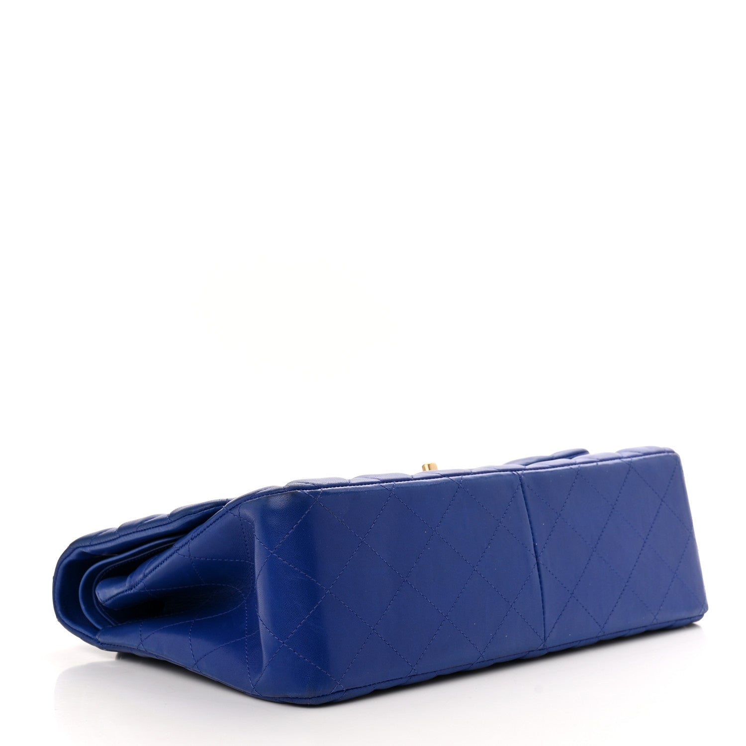 Chanel Lambskin Quilted Jumbo Double Flap Blue 4 of 18